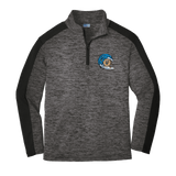 BagelEddi's Youth PosiCharge  Electric Heather Colorblock 1/4-Zip Pullover