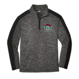 Wash U Youth PosiCharge  Electric Heather Colorblock 1/4-Zip Pullover