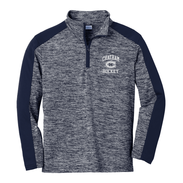 Chatham Hockey Youth PosiCharge  Electric Heather Colorblock 1/4-Zip Pullover