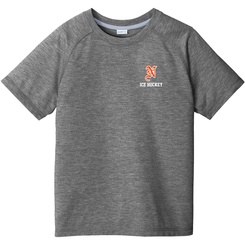 Midd North Hockey Youth PosiCharge Tri-Blend Wicking Raglan Tee