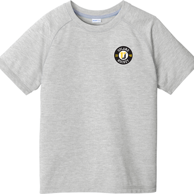 Upland Country Day School Youth PosiCharge Tri-Blend Wicking Raglan Tee