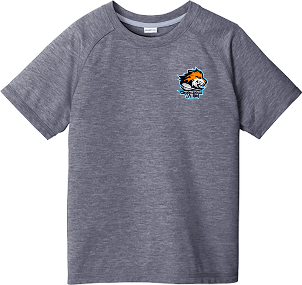 Woodridge Wild Youth PosiCharge  Tri-Blend Wicking Raglan Tee