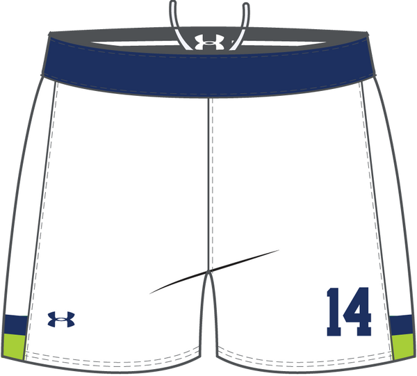 CLC Lacrosse UA Youth Gametime 5 Inch Short (White)
